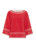 Cody Top in Red Ivory Fish
