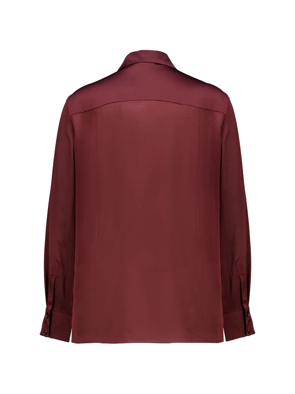 Luna Satin Shirt in Wine