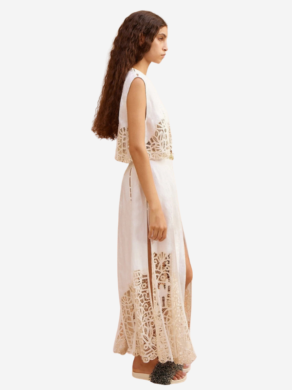 Rosemary Embroidered Top in Cream