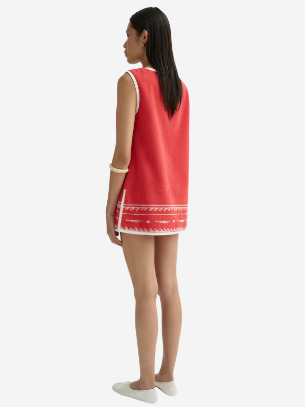 Cody Tunic in Red Ivory Fish